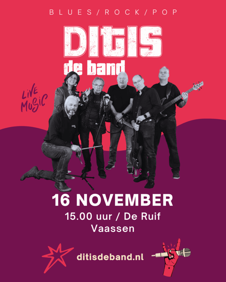 16 november 15.00 optreden De Ruif Vaassen